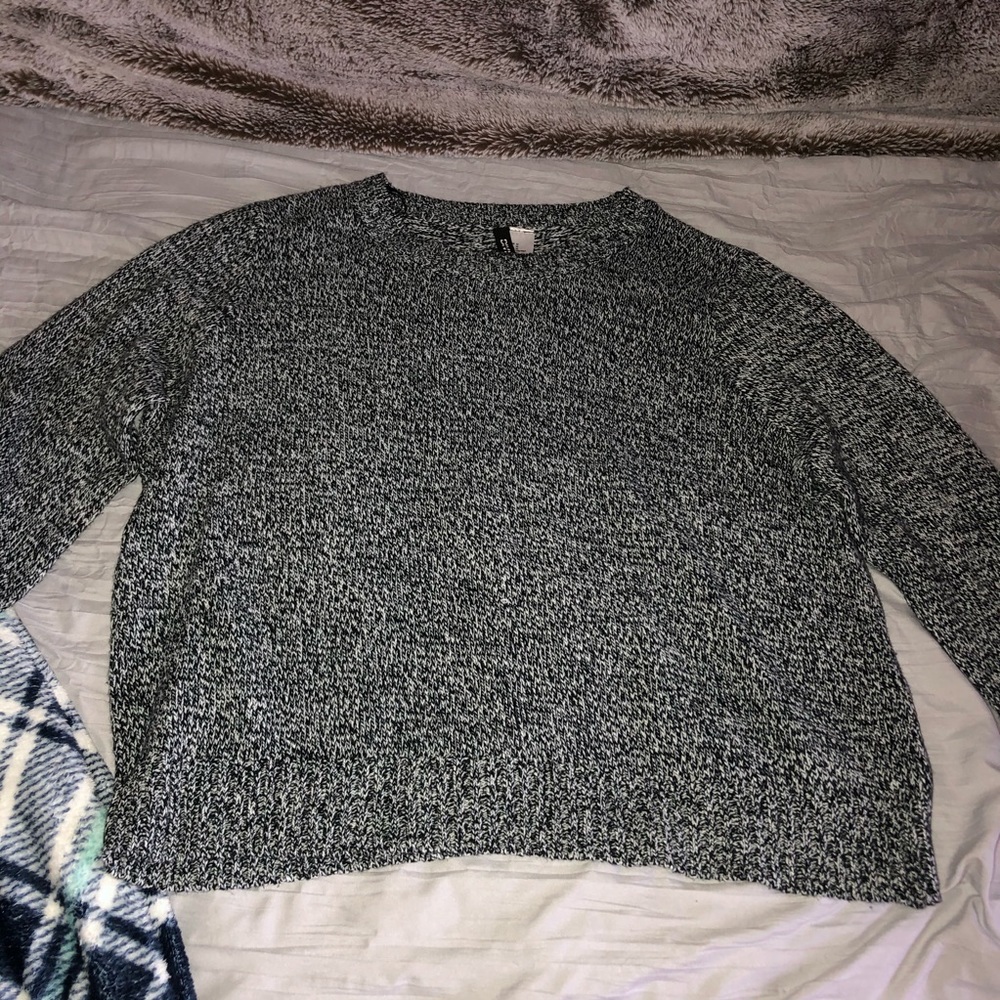 Black & White Heather Sweater